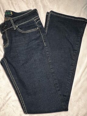 Vintage Wrangler Western Dark Blue Low-rise Straight-Leg Jeans